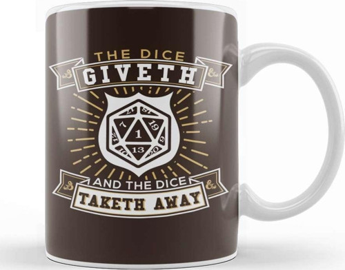 The Dice Giveth And The Dice Taketh Away Kupa Bardak Porselen