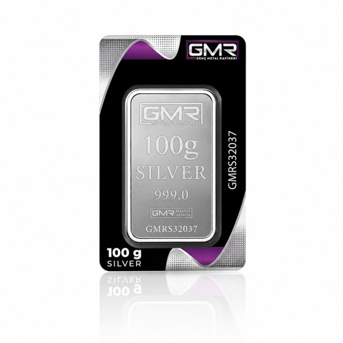 100 Gram 999.0 Ayar GMR Külçe Gümüş
