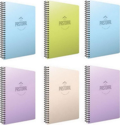 Pastoral 72 Yp. A4 Spiralli Pp. Kapak Defter 3 Kareli + 3 Çizgili
