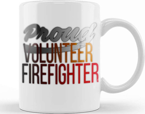 Proud Volunteer Firefighter Firefighting Kupa Bardak Porselen