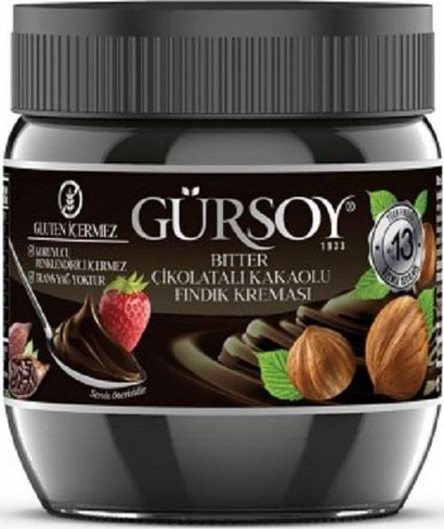 Bitter Çikolatalı Fındık Kreması 400g Glutensiz