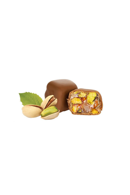 Sütlü Çikolatalı Duble Fıstıklı Lokum 250 gr