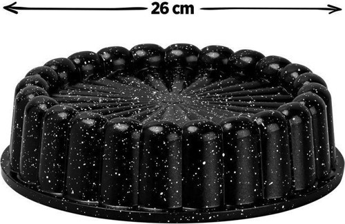 Granit Döküm Tart Kalıbı Siyah 26 cm Tac-6569
