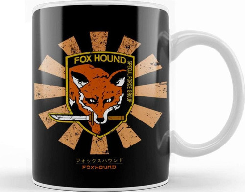 Foxhound Retro Japanese Metal Gear Solid Kupa Bardak Porselen