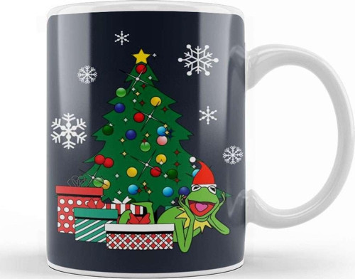 Kermit Around The Christmas Tree Muppets Kupa Bardak Porselen