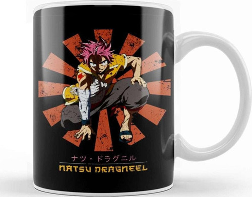 Natsu Dragneel Retro Japanese Fairy Tail Kupa Bardak Porselen