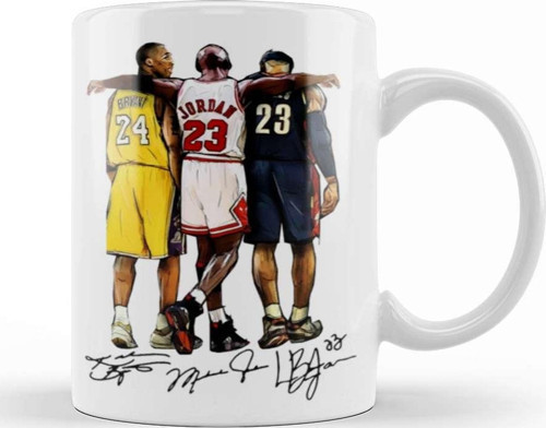 Lebron James Kobe Bryant Michael Jordan Kupa Bardak Porselen
