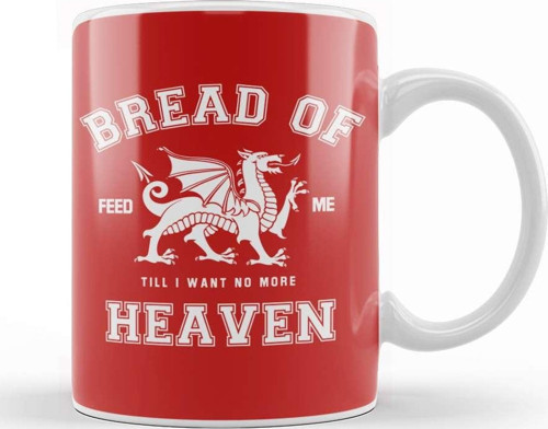 Rugby Welsh Hymn Bread Of Heaven Dragon Kupa Bardak Porselen