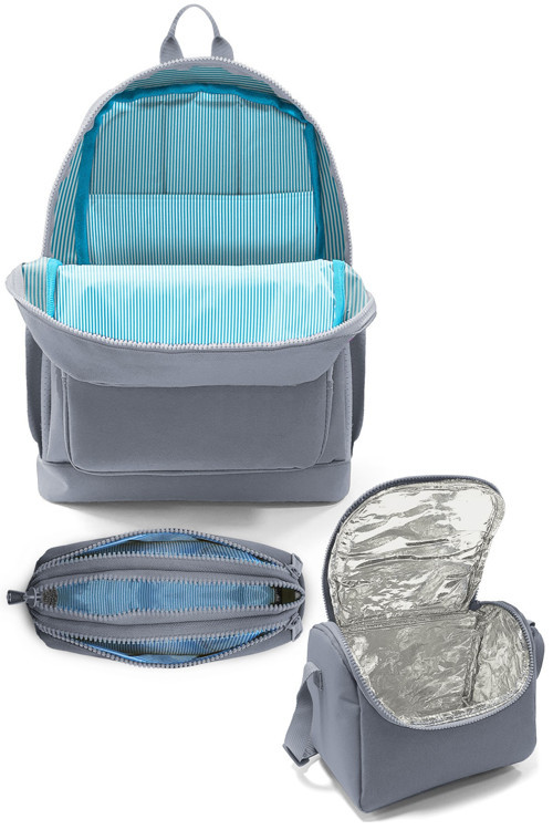 Coral High Kids Gri Turuncu Renkli 3’lü Okul Çanta Seti SET0133221 6