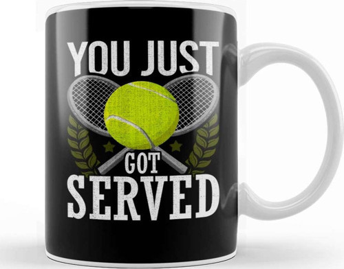 You Just Got Served Tennis Racket Serve Kupa Bardak Porselen