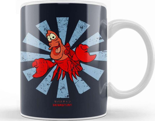 Sebastian Retro Japanese Little Mermaid Kupa Bardak Porselen