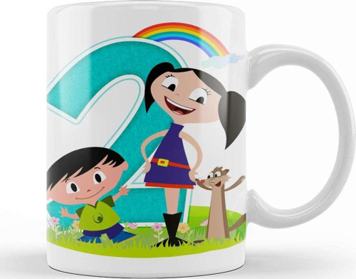 Display Show Da Luna 2 İki Yaş Hediyesi Kupa Bardak Porselen