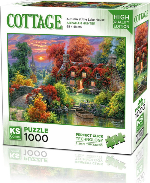 Puzzle 1000 Parça Autumn At The Lake House 20672