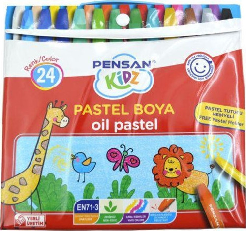 Kidz Pastel Boya Çantalı 24 Renk PE98121PB24