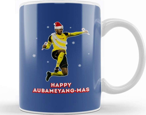 Happy Aubameyang Mas Football Christmas Kupa Bardak Porselen