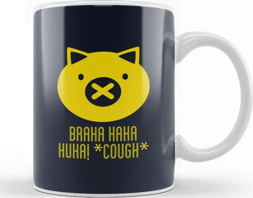 Roadhog Braha Haha Cough Logo Overwatch Kupa Bardak Porselen