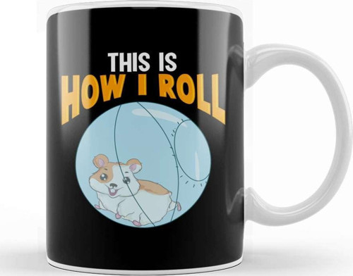 Adorable This Is How I Roll Hamster Pun Kupa Bardak Porselen