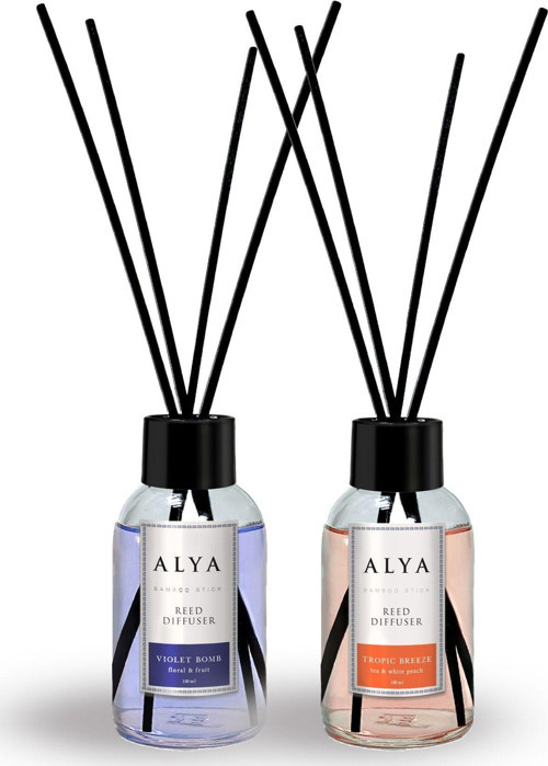 Bambu Çubuklu Oda Kokusu Tropic Breeze ve Violet Bomb 100 ml x 2 Adet