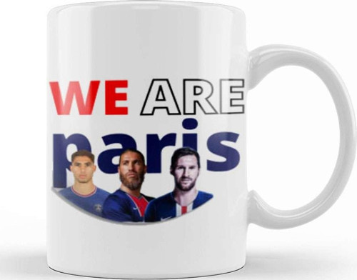We Are Parıs Leo Messi Hakımı Ramos Psg Kupa Bardak Porselen