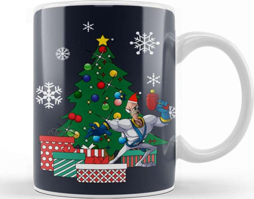 Earthworm Jim Around The Christmas Tree Kupa Bardak Porselen