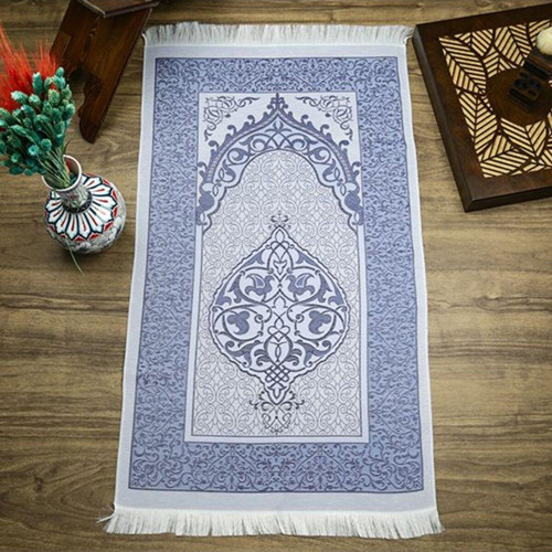 Hediyelik Ipek Nur Tafta Seccade Bebek Mavisi 68 x 110 Cm - 300 Gr