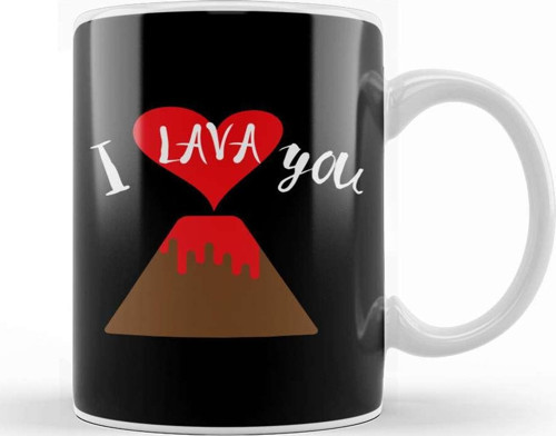 Cute & Funny I Lava You Volcano Valentine'S Day Kupa Bardak Porselen