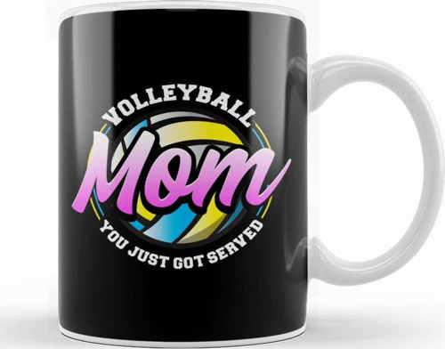 Cute & Funny Volleyball Mom You Just Got Served Kupa Bardak Porselen