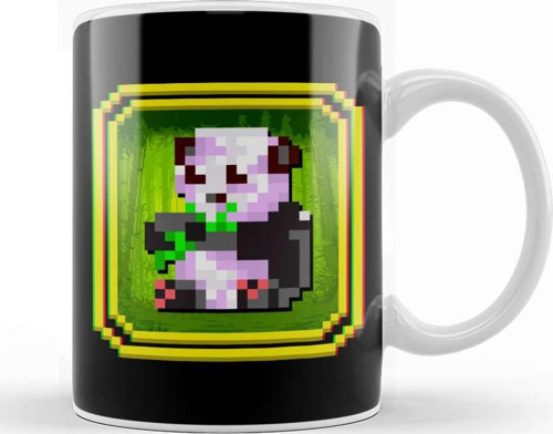 Cute 8 Bit Panda Awesome Animal 8Bit Panda Bear Kupa Bardak Porselen