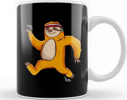 Funny Sloth Running & Sweating Headband Athlete Kupa Bardak Porselen