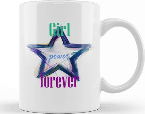 Girl Power Feminism Girl Power Forever Kupa Bardak Porselen