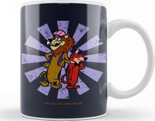 Lippy The Lion And Hardy Har Har Retro Japanese Kupa Bardak Porselen