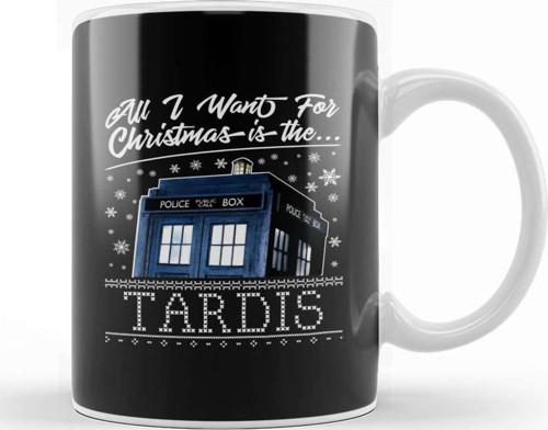 All I Want For Christmas Is The Tardis Kupa Bardak Porselen