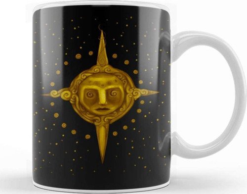 Sun Relax Golden Digital Art Artistic S The Sun Kupa Bardak Porselen