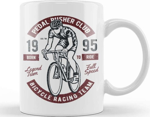 Fun Cool Urban Pedal Pusher Bicycle Racing Team Kupa Bardak Porselen