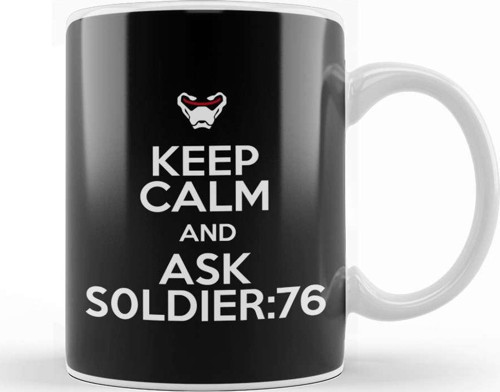 Keep Calm And Ask Soldier 76 Overwatch Kupa Bardak Porselen