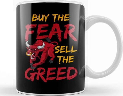 Buy The Fear Sell The Greed Trading & Investing Kupa Bardak Porselen