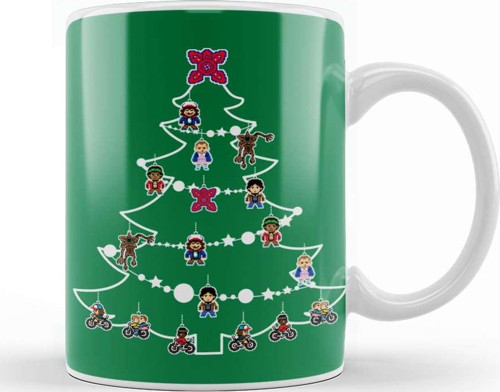 Stranger Things Christmas Tree Baubles Kupa Bardak Porselen