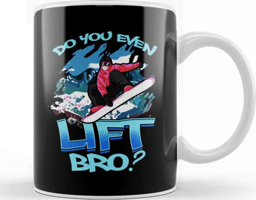 Do You Even Lift Bro Ski Snowboard Ski Lift Pun Kupa Bardak Porselen