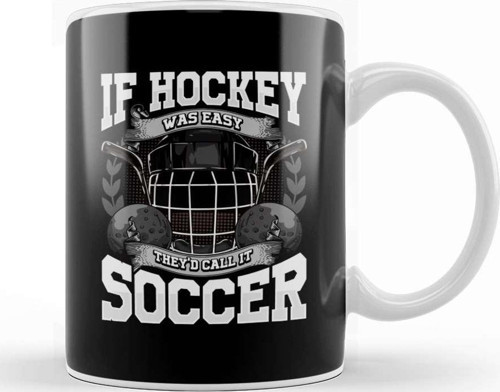 Funny Ice Hockey Because Murder Is Wrong Hockey Kupa Bardak Porselen