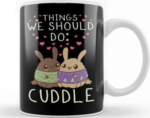 Kawaii Things We Should Do Cuddle Anime Animals Kupa Bardak Porselen