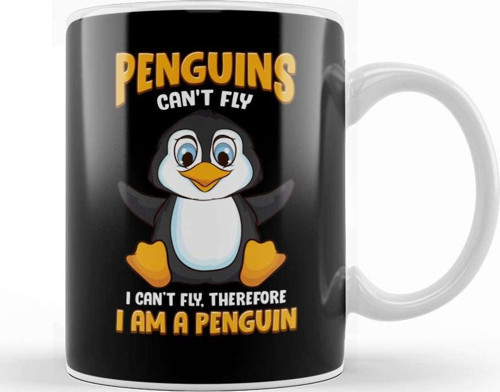 Penguins Can T Fly And Therefore I Am A Penguin Kupa Bardak Porselen