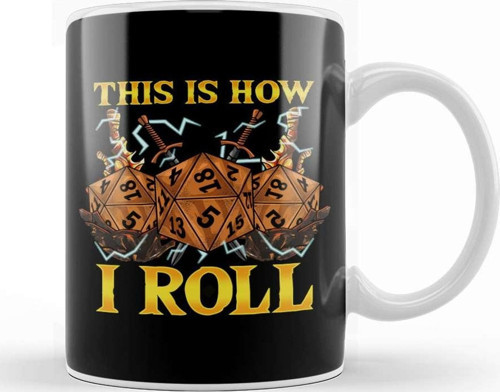 This Is How I Roll Rpg Tabletop Gaming Dice Pun Kupa Bardak Porselen