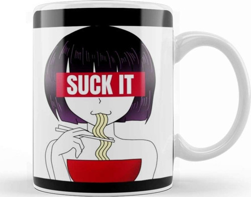 Kawaii Anime Girl Japanese Ramen Noodles Hentai Kupa Bardak Porselen