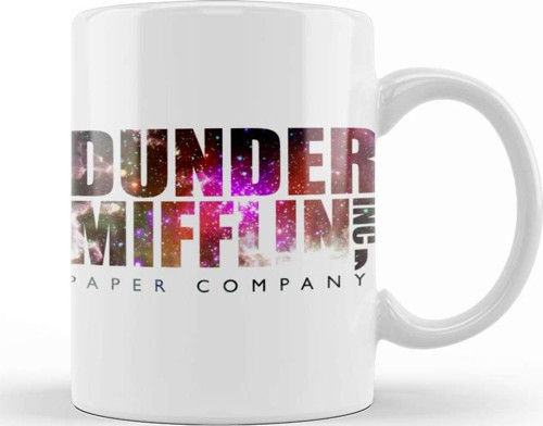 The Office Dunder Mifflin Logo Galactic Edition Kupa Bardak Porselen