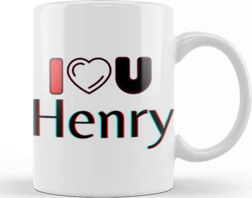Henry Name Custom Design Gift Baby Gift For Him Kupa Bardak Porselen