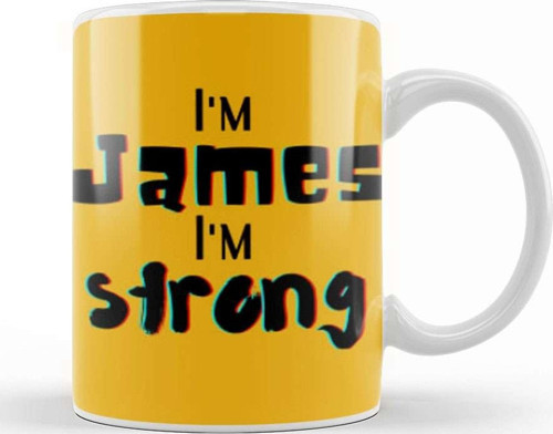 James Name Custom Design Gift Baby Gift For Him Kupa Bardak Porselen