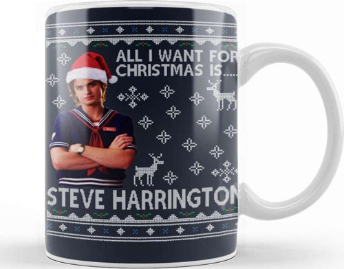 Stranger Things Steve Harrington Christmas Wish Kupa Bardak Porselen