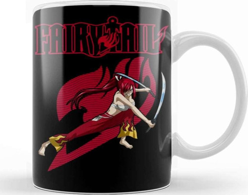 Fairy Tail Erza Scarlet Two Swords Anime Manga Kupa Bardak Porselen
