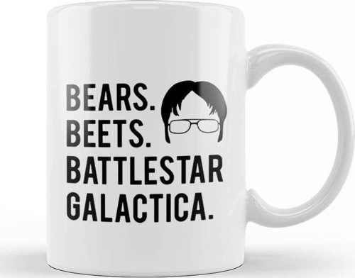 Bears Beets Battlestar Galactica The Office 01 Kupa Bardak Porselen