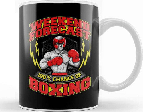 Awesome Weekend Forecast 100% Chance Of Boxing Kupa Bardak Porselen